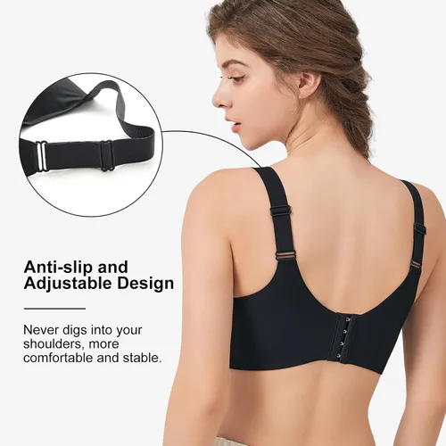 Vista 5 de Baetty Seamless Bras for Women No Underwire, Ultra Comfort Jelly Strip Wireless Bra, Adjustable Supportive Padded Bras (5474)