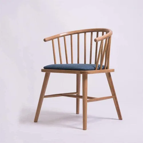 Vista 3 de Ocio Silla de madera maciza Mesa de comedor y silla Combinación Hotel Reposabrazos Respaldo Silla Silla de oficina Silla de escritorio (D)
