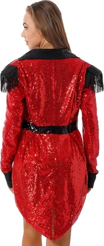 Vista 5 de iiniim Disfraz de chaqueta Steampunk victoriano para mujer y adultos, chaqueta de Circus Ringmaster
