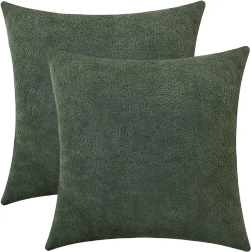 Vista 12 de Jeneoo Fundas de Almohadas Decorativas Azul Bebé de Chenilla Suave Cómodas Cuadradas para Cojines de Sofá para Decoración de Sala de Estar Cama Sofá