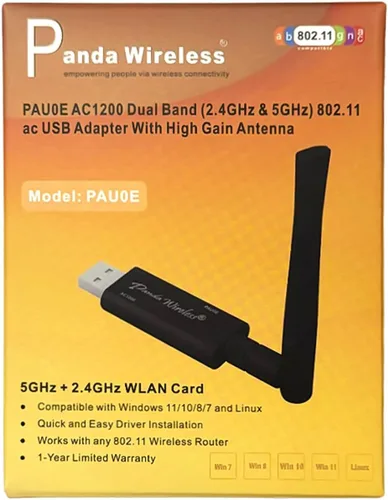 Vista 4 de Panda Wireless PAU06 adaptador USB de red de 300 Mbps