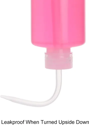 Vista 4 de stonylab Botella de lavado químico, paquete de 2 botellas de plástico para lavado de laboratorio de seguridad, LDPE con boca estrecha, 8.5 fl oz