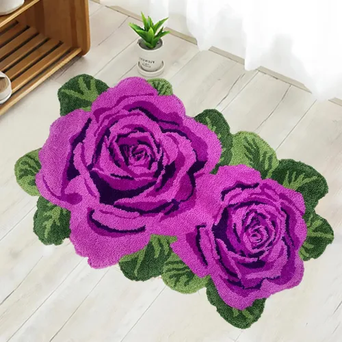 Vista 35 de USTIDE Tapete de baño de rosa esponjoso de 23.6 x 35.4 pulgadas, tapete de baño antideslizante para baño, cocina, sala de estar o dormitorio