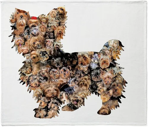 Vista 11 de CafePress Yorkie - Manta de forro polar súper suave, 60 x 50 pulgadas