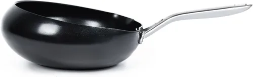 Vista 2 de TECHEF - Goody Pan - Sartén Wok - Sin PFOA, apta para lavavajillas y horno, fabricada en Corea (11 pulgadas)