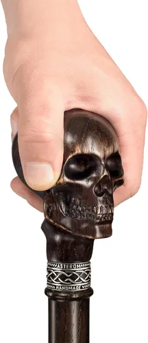 Vista 2 de Asterom Bastón de Calavera - Hecho a Mano - Bastón de Calavera Bastón Gótico de Vampiro Bastones de Calavera para Hombres, Bastón Steampunk
