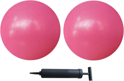 Vista 2 de AppleRound Pelota de pilates de 9 pulgadas, paquete de 2 con 1 bomba, pelota de ejercicio pequeña para pilates, yoga, fitness, terapia física