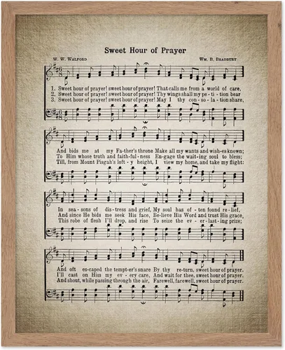 Vista 10 de Poster Master Póster de partitura de música vintage, impresión de himno retro, regalo para músico, amigo, "How Great Thou Art, himno, verso