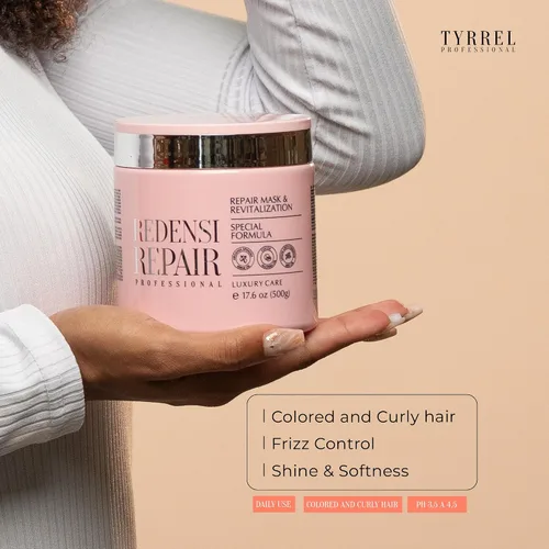 Vista 4 de Tyrrel Professional Mascarilla capilar para cabello seco dañado. Restaura el cabello tratado químicamente, restaurando el brillo, la seda