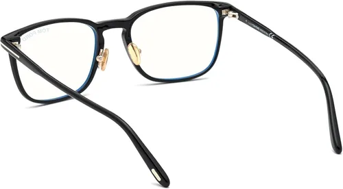 Vista 3 de Tom Ford FT 5699-B 001 - Lentes cuadrados de plástico negro brillante de 2.165in