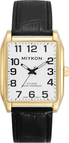 Vista 12 de Miykon Vintage Watches for Men – Classic Tank Square Analog Watch with Genuine Leather Wrist Strap, Mens Dress Watches – Japanese Quartz, Waterproof