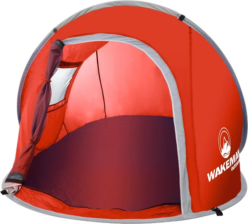 Vista 4 de Wakeman Outdoors - Tienda de campaña para 6 personas, resistente al agua, con mosca de lluvia extraíble y bolsa de transporte, tienda de campaña