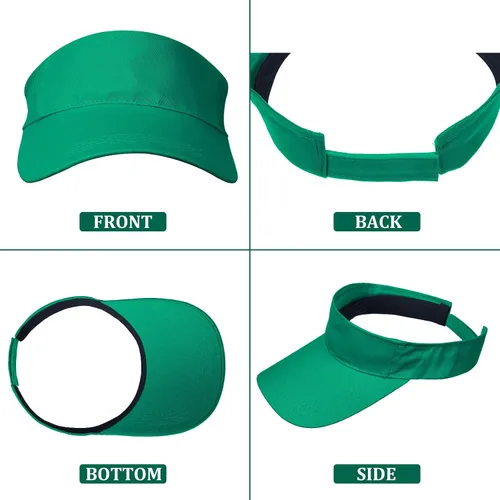 Vista 4 de 15 piezas de visera para el sol, visera deportiva, visera de sol ajustable, para mujeres y hombres