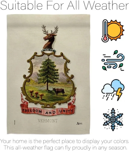 Vista 6 de Escudo de armas Vermont House Flag – Paquete de Estados Americanos, Estados Unidos, Territorios Americanos, República, País, Área Particular
