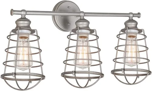 Vista 24 de Design House 519892 Kimball Industrial Farmhouse Luz de Pared Interior de 1 Luz con Pantalla de Metal para Pasillo, Baño, Cocina, Vestíbulo, Pintura