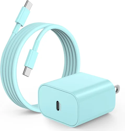 Vista 11 de Cargador para iPhone 17 16 15, enchufe de bloque de carga rápida USB C de 20 W y cable tipo C a C de 6 pies largo para Apple iPhone 17 Pro Max/17