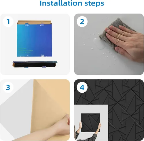 Vista 7 de Paquete de 15 paneles acústicos de pared de 12 x 12 pulgadas, paneles acústicos decorativos, paneles de pared absorbentes de sonido para el hogar