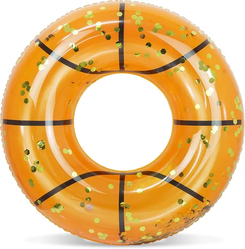 Vista 11 de POZA Flotador de Tubo Inflable para Piscina – Anillo de natación de confeti brillante, Tubo Inflable de Servicio Pesado Resistente a los Rayos UV