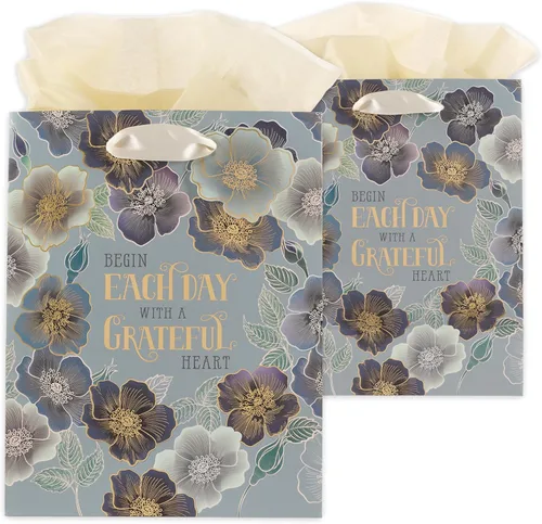 Vista 9 de Christian Art Gifts Bolsa de Regalo Retrato con Etiqueta y Juego de Papel de Seda para Mujeres: Quédate Quieta y Conoce - Salmo 46:10 Versículo