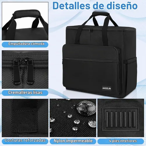 Vista 6 de AKOZLIN Estuche de Chasis de Torre de Computadora de Juegos de Escritorio PC Estuche de Transporte Bolsa de Almacenamiento de Viaje para Teclado