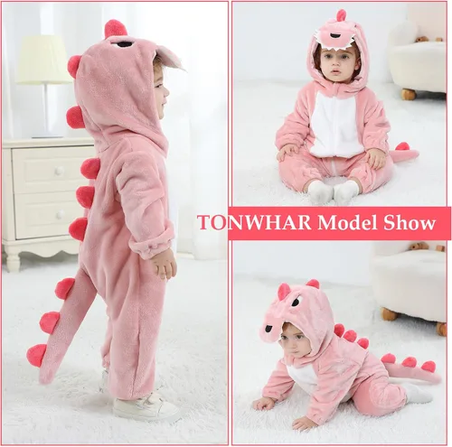 Vista 4 de TONWHAR Disfraz unisex para bebé, traje de animal para niños pequeños y niños
