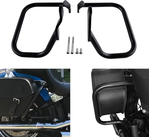 Vista 4 de TCMT Barra de protección para riel trasero para Harley HD Softail Heritage Softail Classic FLSTC 2000-2017 Night Train Softail Standard Springer