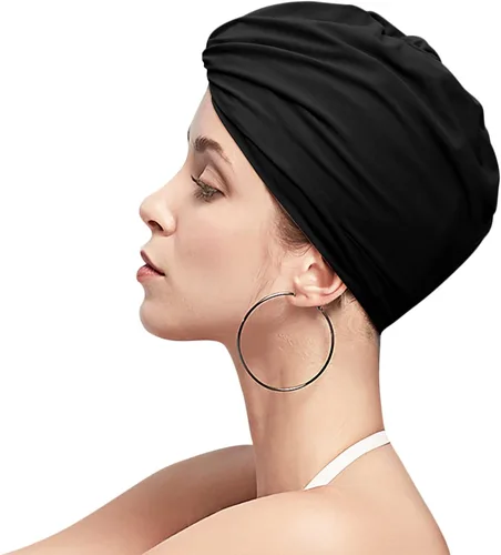 Vista 4 de Gorro de natación de elastano para verano, no impermeable, antideslizante, elástico, para piscina, gimnasio, deportes acuáticos subacuáticos