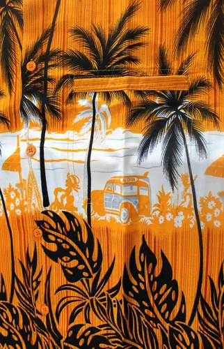 Vista 7 de LA LEELA Camisas hawaianas con botones Funky Beach para hombre