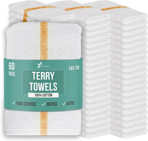 Vista 24 de GREEN LIFESTYLE Paquete de 150 toallas azules de 12 x 14 pulgadas, 100% algodón, superabsorbentes y duraderas para el automóvil, trapos reutilizables