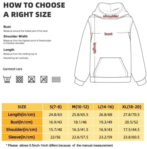 Vista 3 de DALWI Sudadera con capucha unisex para niños y niñas