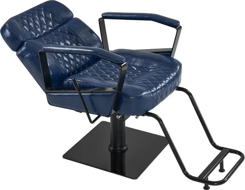 Vista 6 de BarberPub Silla clásica de peluquería, bomba hidráulica de 440 libras, silla reclinable manual para estilista, hogar y salón de belleza, barbería