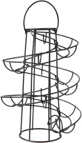 Vista 2 de Egg Skelter - Estante dispensador en espiral moderno de lujo, organizador de almacenamiento de huevos de gallina, cesta para encimera de cocina