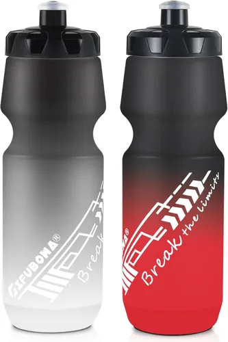 Vista 16 de 750ml Bike Water Bottle with Holder Combo 2 Pack Dishwasher Safe 2 Black/white+ 2 Cage