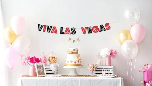 Vista 2 de Viva Las Vegas - Cartel con purpurina roja y negra preencordada, decoraciones de despedida de soltera para ella, suministros de fiesta, recuerdos