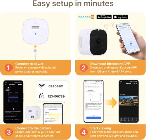 Vista 8 de Cámara de Ventana 3MP 2K, SpectraVivid Cámaras de Ventana con Visión Nocturna a Color AI para Seguridad del Hogar, WiFi 2.4G y 5G, Sirena