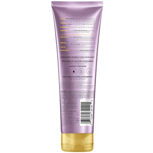Vista 8 de L 'Oréal Paris Champú para rubios Everpure sin Sulfato, 8,5 onzas líquidas