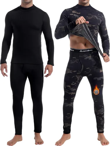 Vista 12 de 2 o 3 juegos de ropa interior térmica para hombre, ropa interior larga Negro y Negro