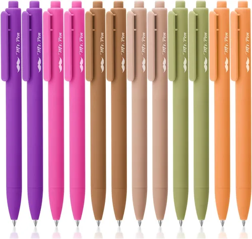Vista 9 de Mr. Pen - Bolígrafos de gel retráctiles, paquete de 12, secado rápido, bolígrafos de gel de punta fina de 0.7mm, bolígrafos retráctiles, bolígrafos