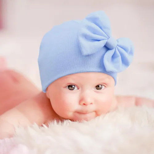 Vista 2 de DRESHOW BQUBO - Gorros de hospital para recién nacido, gorro de algodón para bebés de 0-66-24 meses