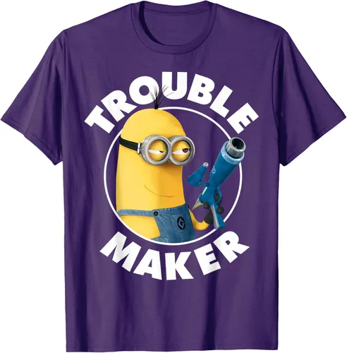 Vista 72 de Despicable Me Minions Kevin Fabricante de Problemas Gráfico Camiseta Negro