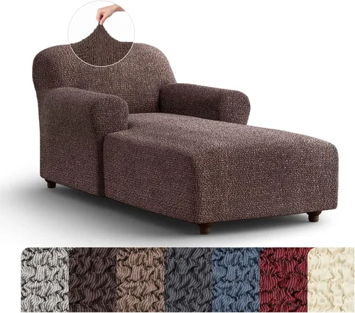 Vista 12 de PAULATO BY GA.I.CO. Funda para muebles, sillón, sofá, desmontable elástica de doble vía - Hecha en Italia - Colección Mille Righe Azul