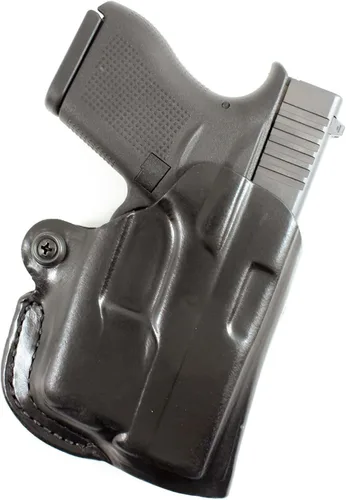 Vista 18 de DeSantis Funda de cuero OWB Mini Scabbard para pistolas y revólveres, funda de transporte abierta para hombres y mujeres, de extracción rápida
