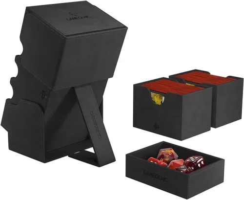 Vista 5 de Gamegenic Stronghold 200+ XL - Caja de cubierta convertible Almacenamiento de cartas de doble funda Protector de juego de cartas con cajón