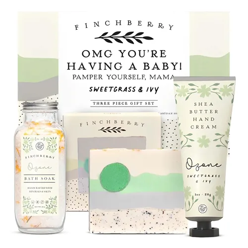 Vista 12 de FinchBerry Set de regalo de 3 piezas – ¡Es un niño! Regalo de baby shower, paquete de atención para la nueva mamá y regalos para mamá por primera