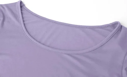 Vista 3 de Kindcall Camisetas cortas básicas ligeras y ajustadas de manga larga para mujer