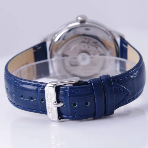 Vista 7 de Orient Bambino - Reloj automático con esfera azul para hombre RA-AS0103A10B