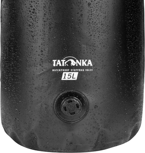 Vista 3 de Tatonka WP - Válvula de bolsa de relleno (15/25/48 L) - Bolsa ligera e impermeable con cierre de rollo y válvula para compresión de volumen en Negro