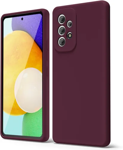 Vista 118 de oakxco Funda para teléfono Samsung Galaxy A12 con agarre de silicona líquida, linda delgada fina suave cubierta de gel de goma TPU lisa para mujeres