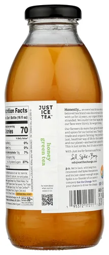 Vista 6 de Eat The Change Just Ice Tea Té verde miel orgánico, Kosher, 16 onzas líquidas (paquete de 12)