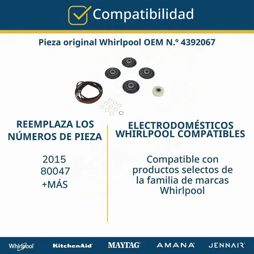Vista 3 de Whirlpool 4392067 kit de reparación para secador